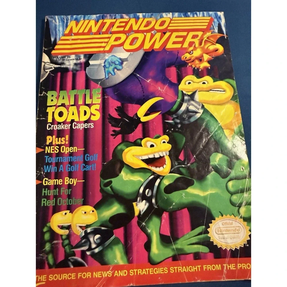 Nintendo Power Magazine Volume #25 Battle Toads w/ Poster Inserts June 1991